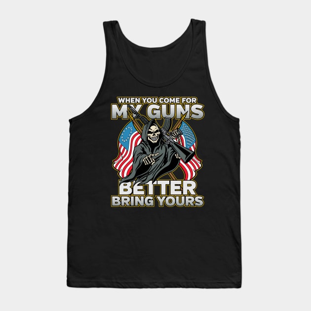 Reaper Second Amendment My Guns Tank Top by RadStar